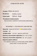 Kožený zápisník A5 - Béžová - Beige - Dlhá verzia