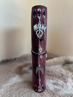 Kožený zápisník A5 - Ružová - Pink Dracula - Fantasy vibe - dlhá verzia