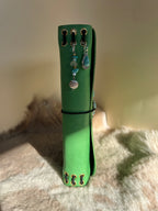 Kožený zápisník A5 - Zelená - Green Spring - Spring cross - dlhá verzia