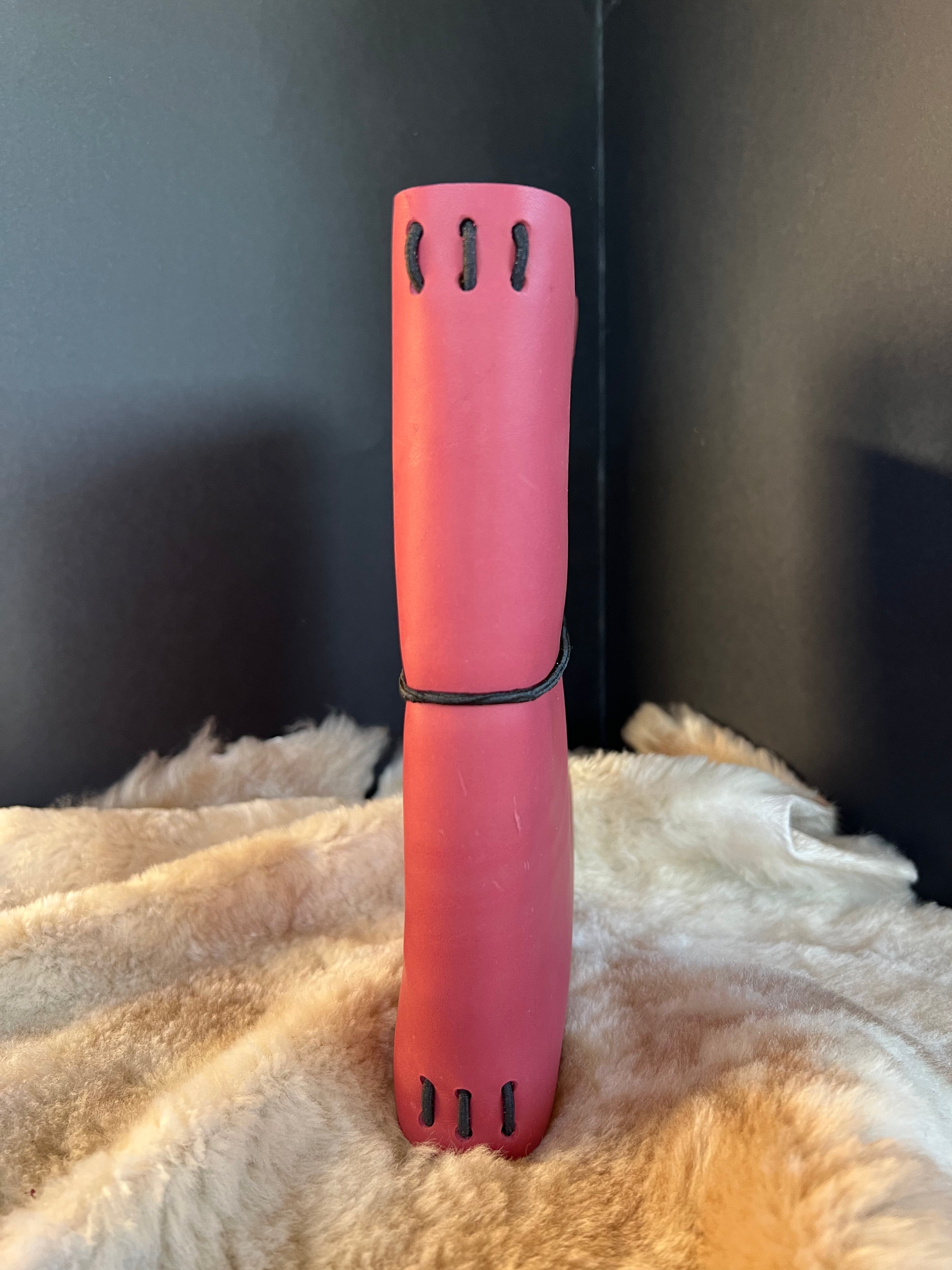 Kožený zápisník A5 - Ružová - Cherry (poškodená) - Dlhá verzia