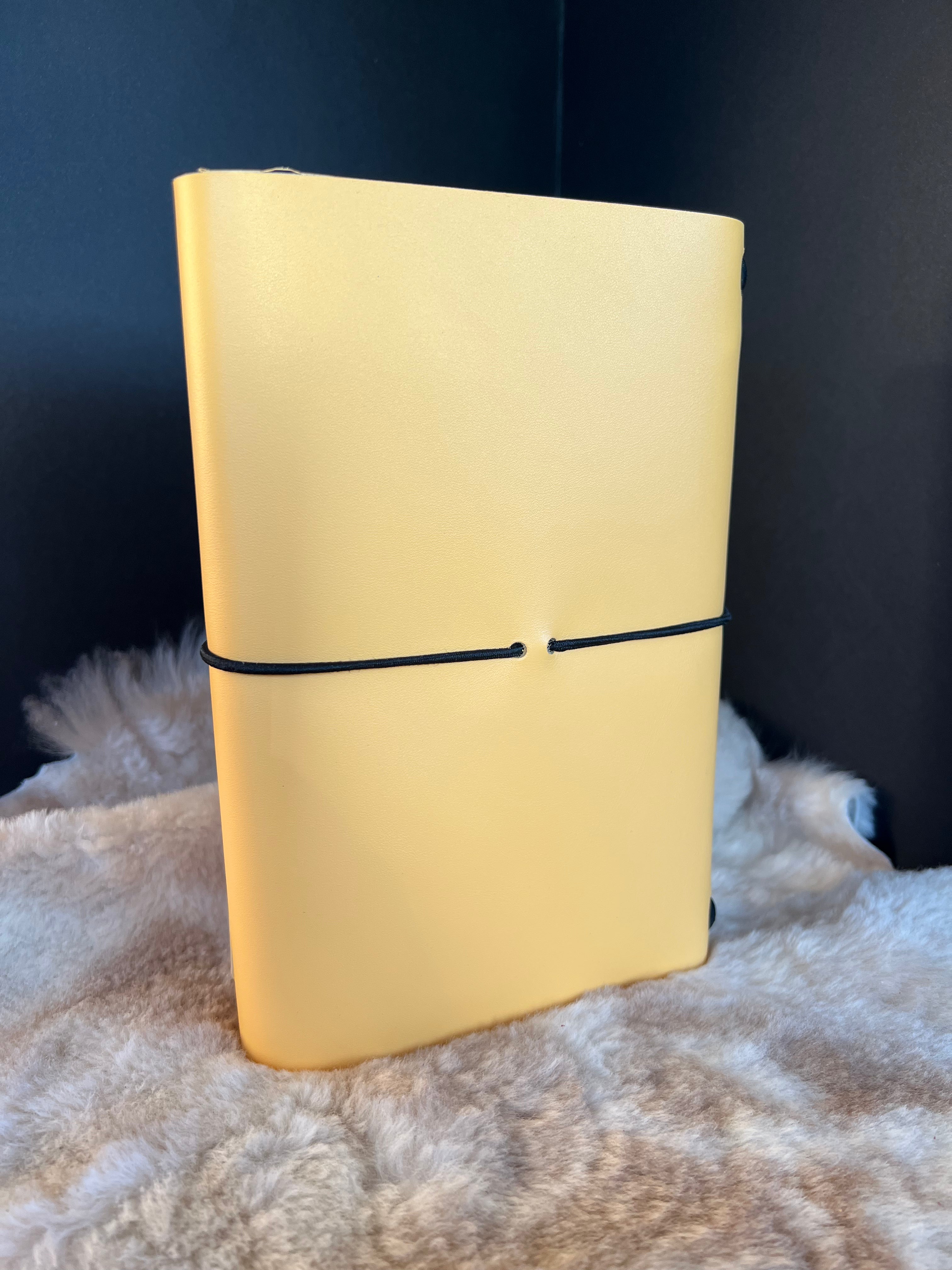 Kožený zápisník A5 - Žltý - Taxi Yellow - dlhá verzia