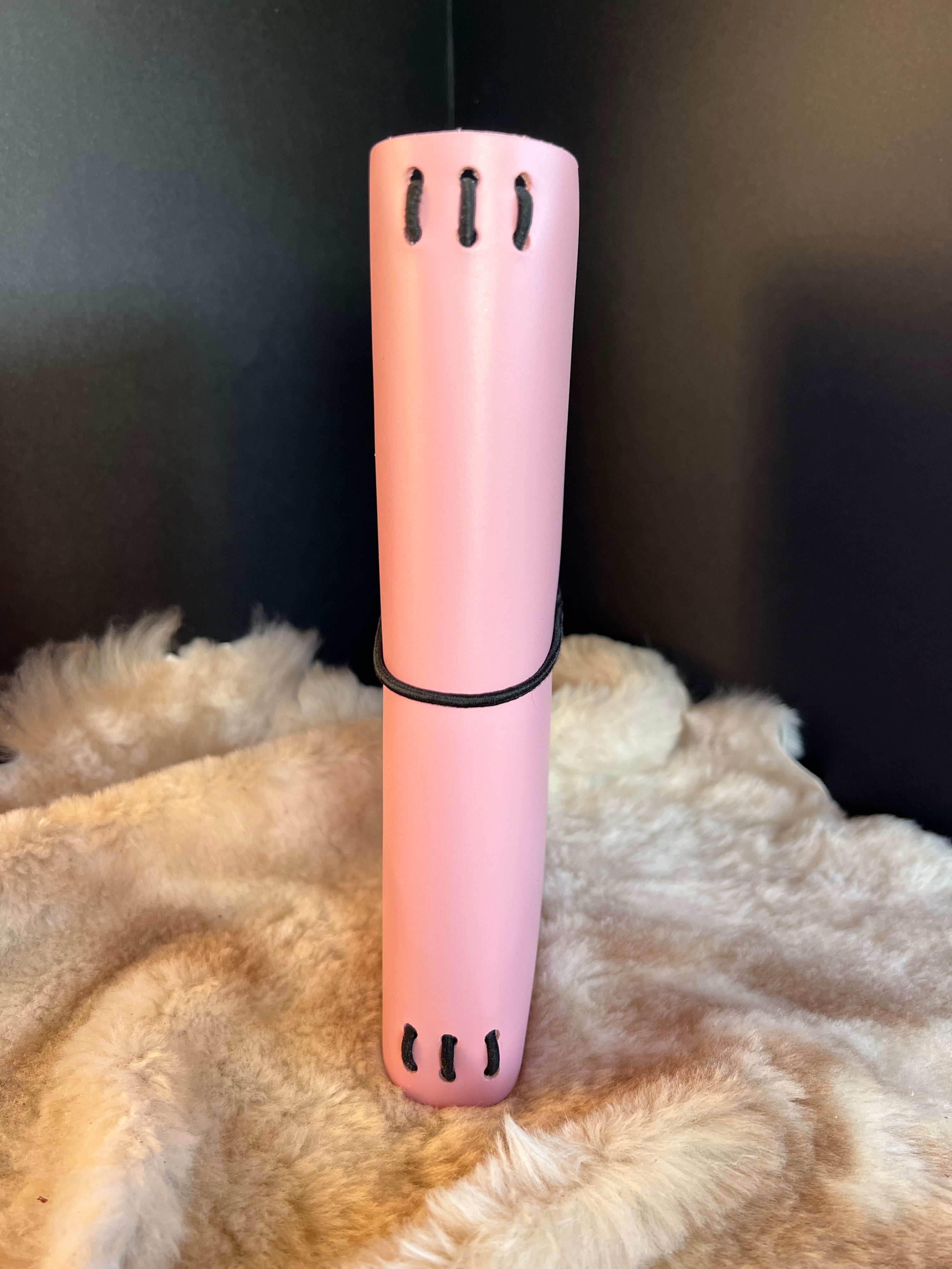 Kožený zápisník A5 - Ružová - Baby pink - dlhá verzia