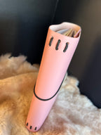 Kožený zápisník A5 - Ružová - Baby pink - dlhá verzia