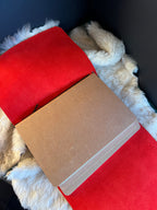 Kožený zápisník A5 - Červený - Red Matte - dlhá verzia