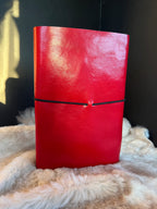 Kožený zápisník A5 - Červený - Red diamond - dlhá verzia