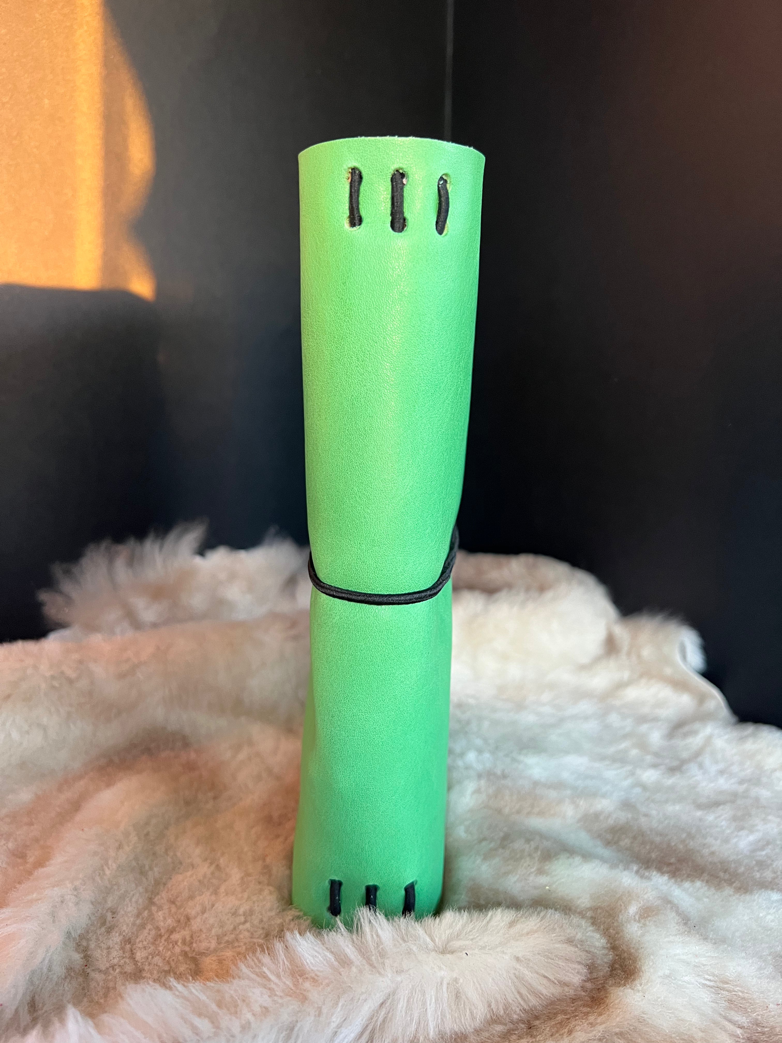 Kožený zápisník A5 - Zelená - Spring Green - dlhá verzia