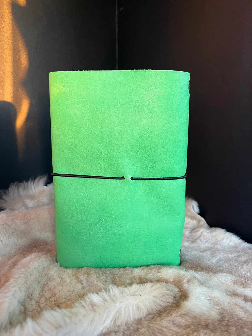 Kožený zápisník A5 - Zelená - Spring Green - dlhá verzia