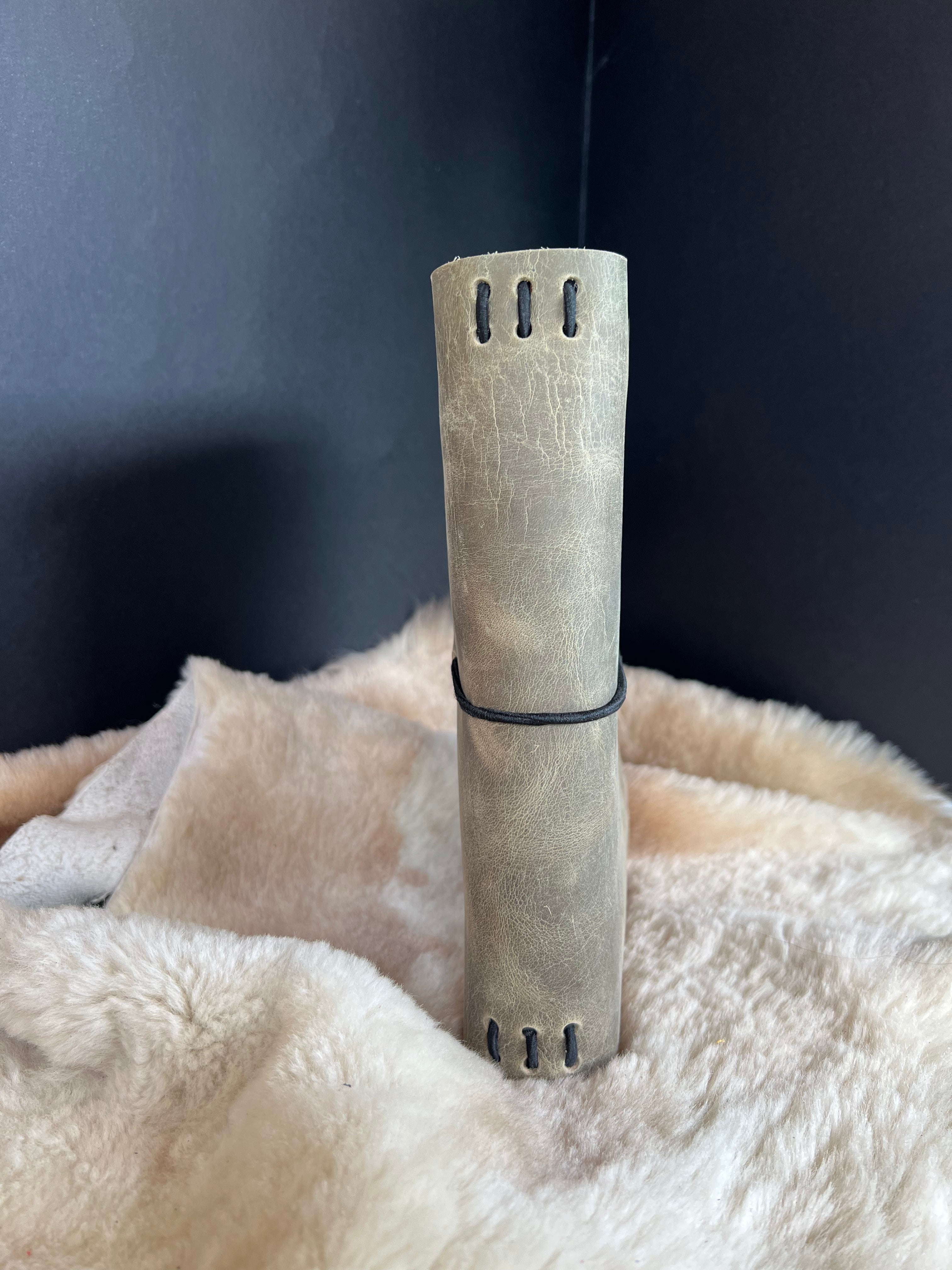 Kožený zápisník A5 - Zelená - Green Crazy Horse - dlhá verzia