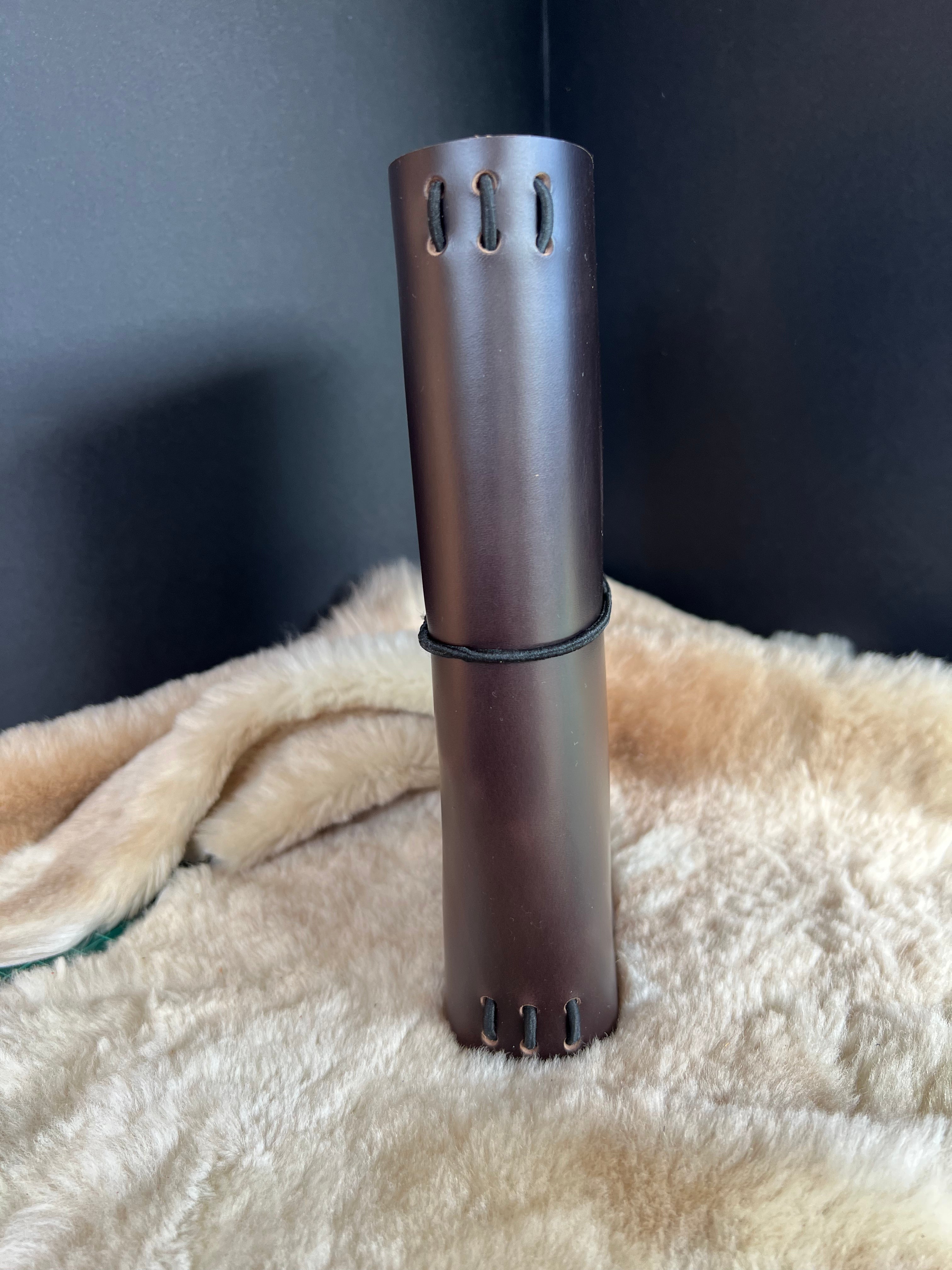 Kožený zápisník A5 - Hnedá - Brown Dark - dlhá verzia