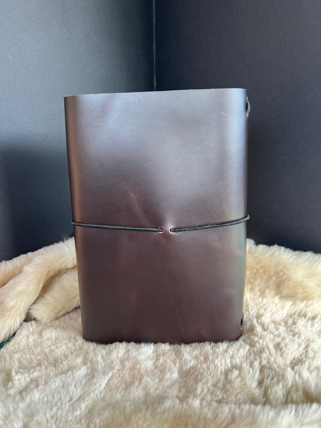 Kožený zápisník A5 - Hnedá - Brown Dark - dlhá verzia