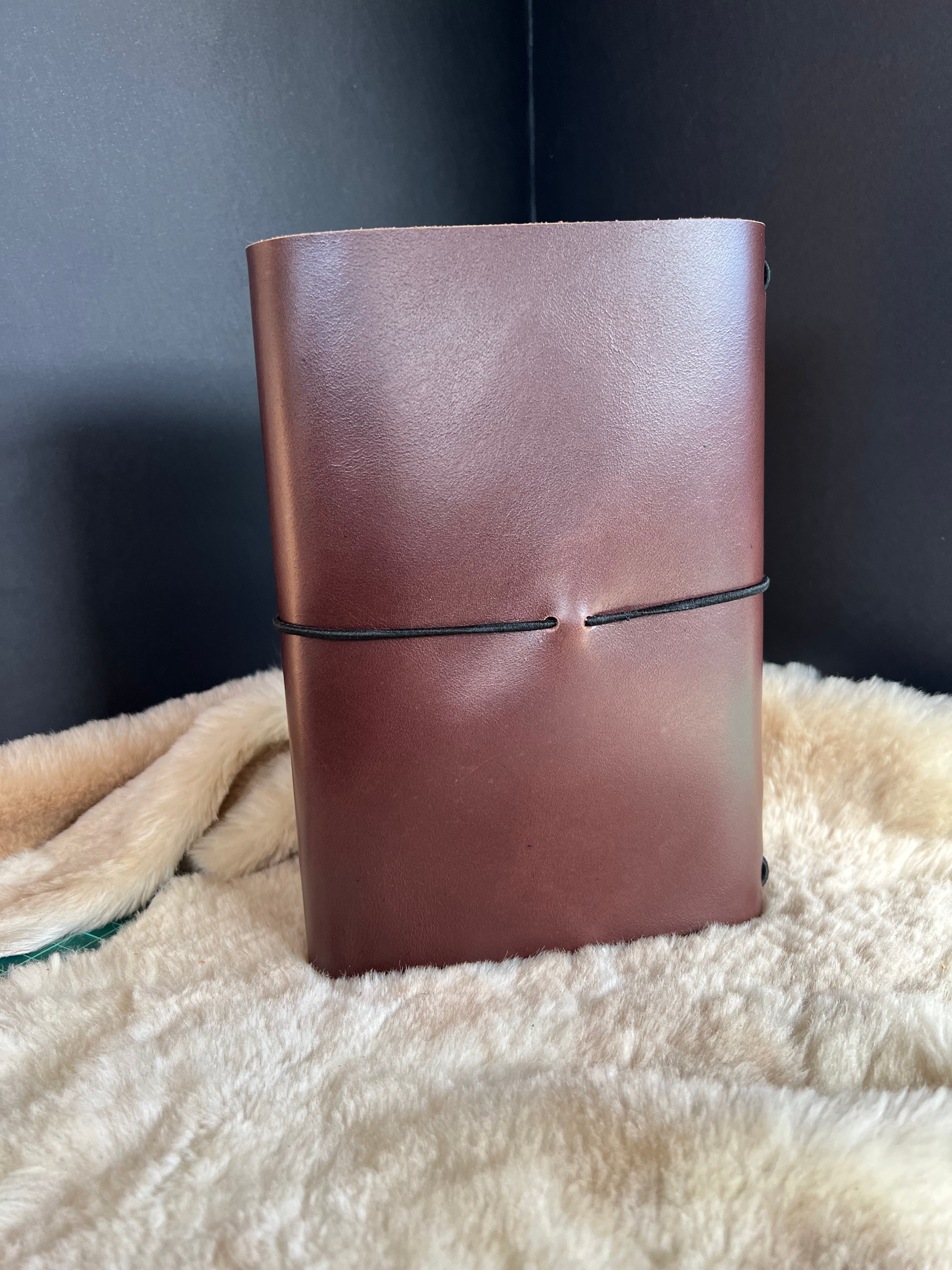 Kožený zápisník A5 - Hnedá - Brown Chocolate - dlhá verzia