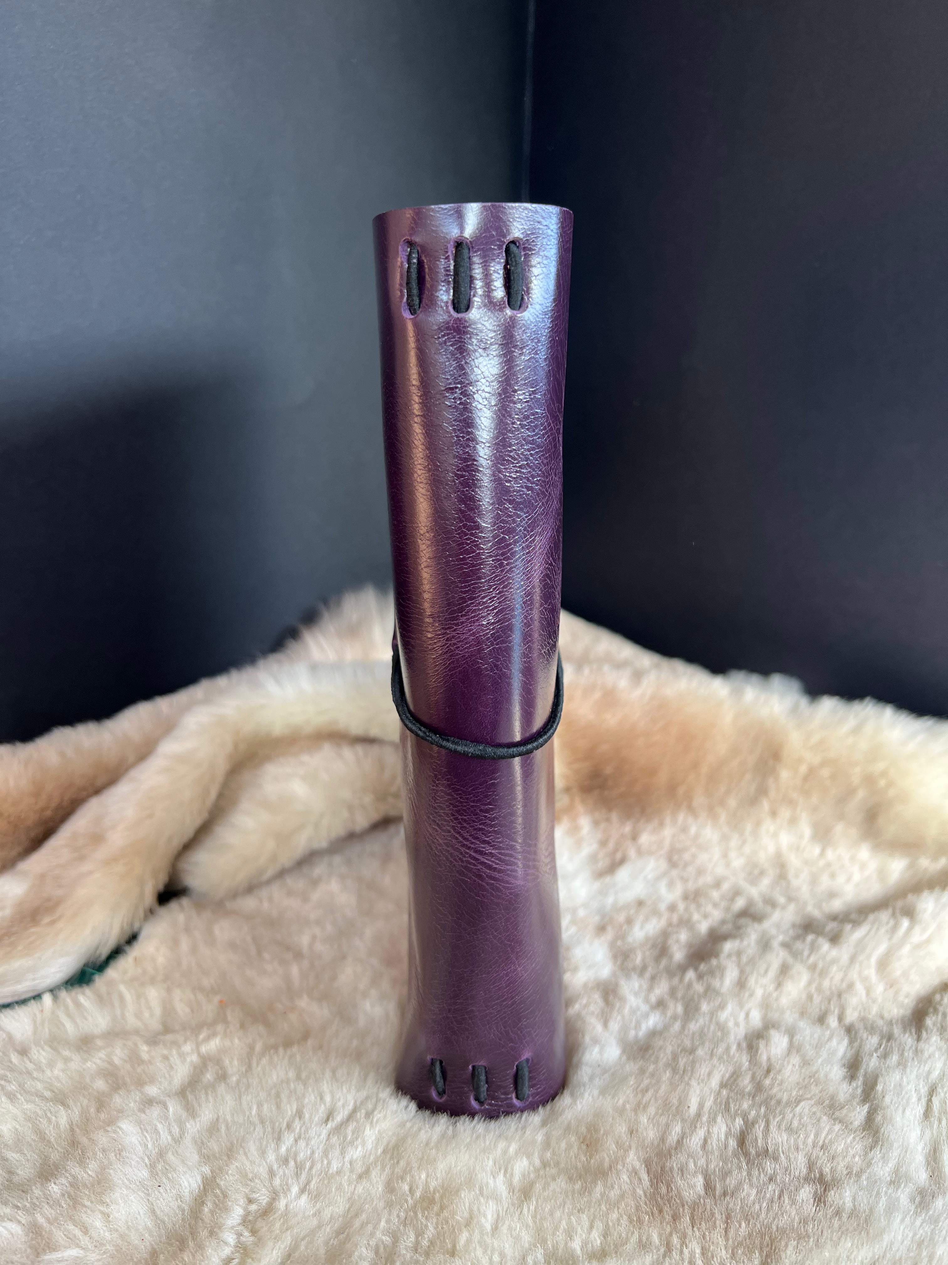 Kožený zápisník A5 - Fialová - Purple Dark - Dlhá verzia