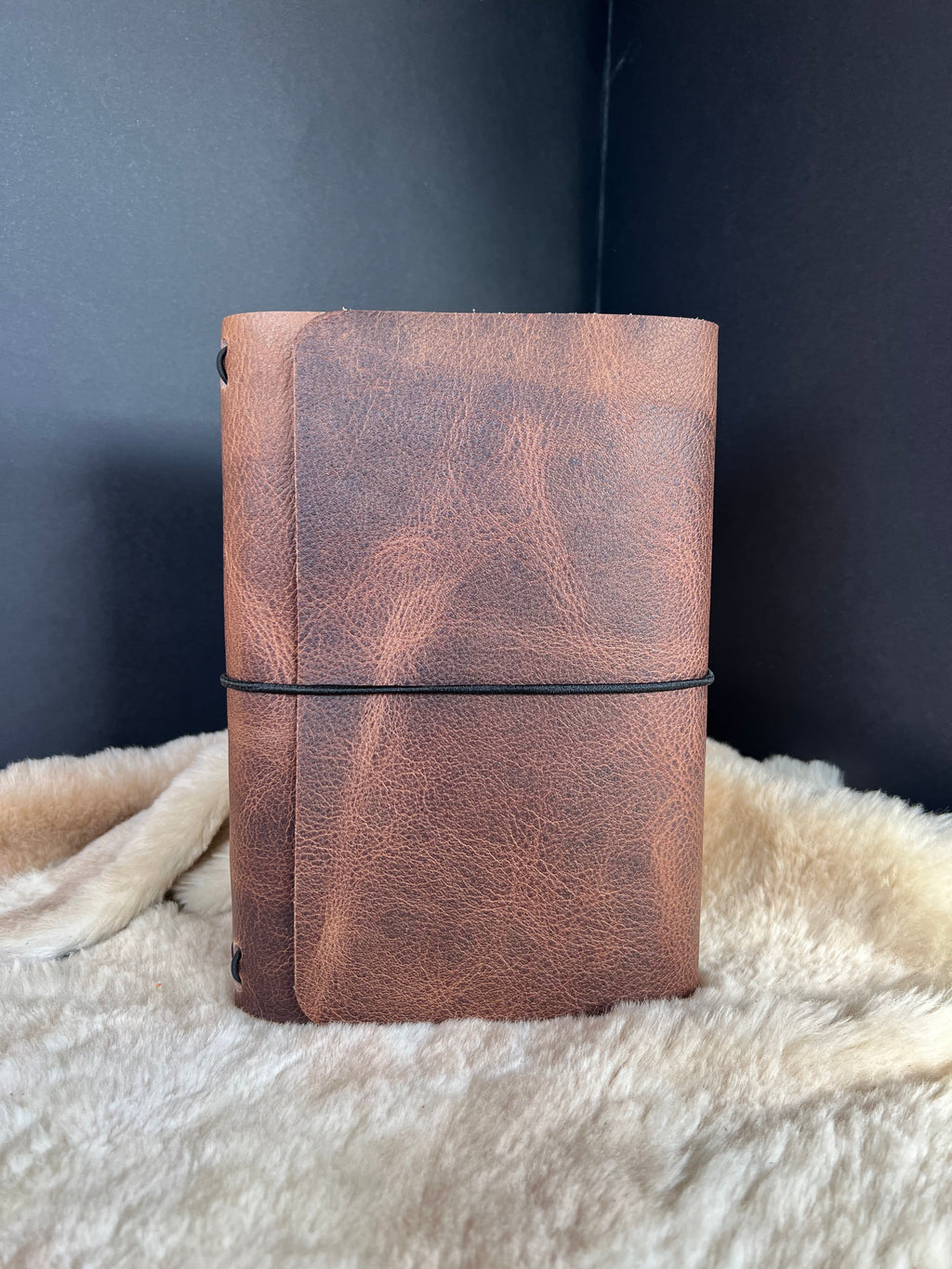 Kožený zápisník A5 - Hnedá - Brown crazy horse dark - dlhá verzia