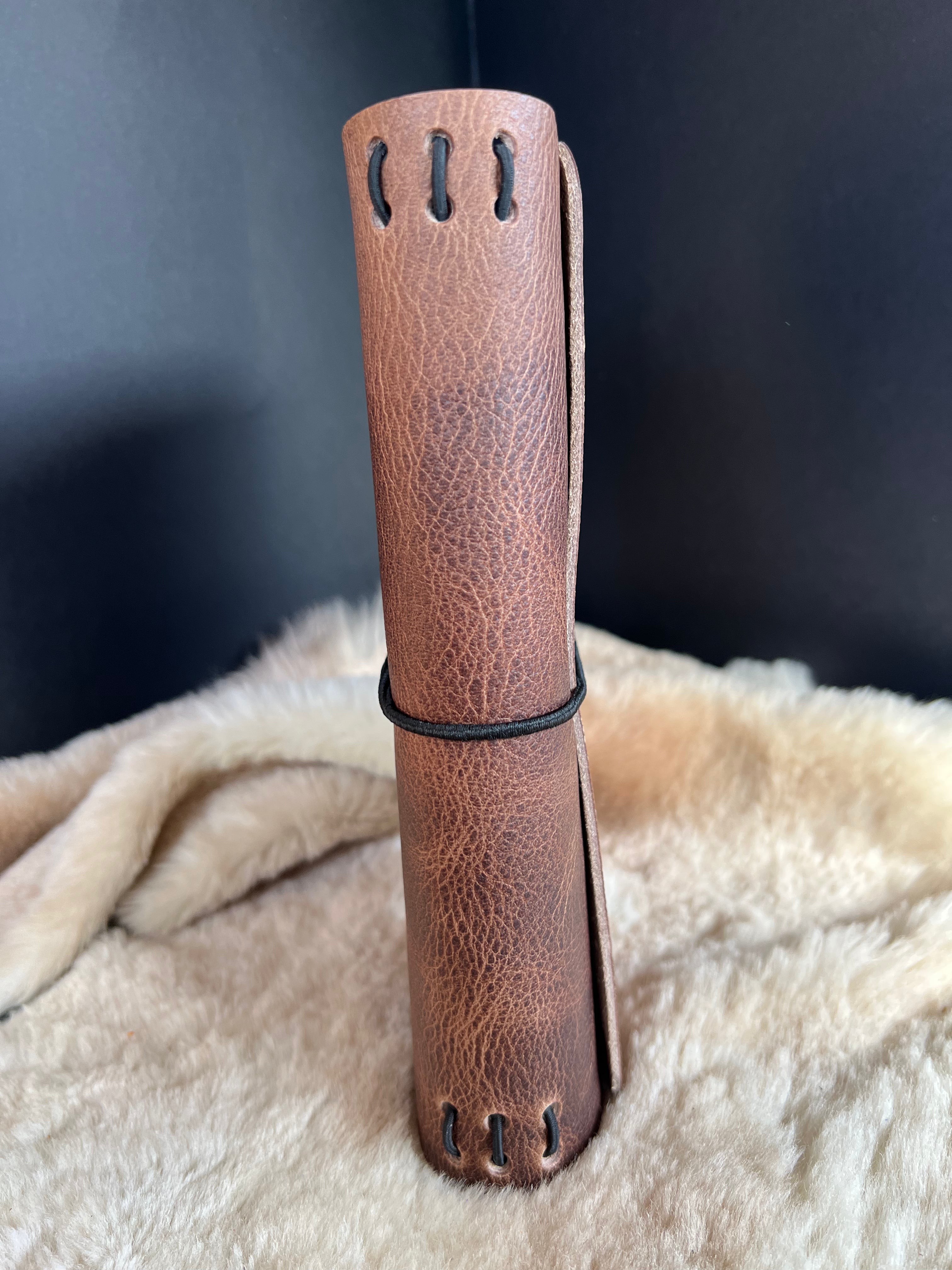 Kožený zápisník A5 - Hnedá - Brown crazy horse dark - dlhá verzia