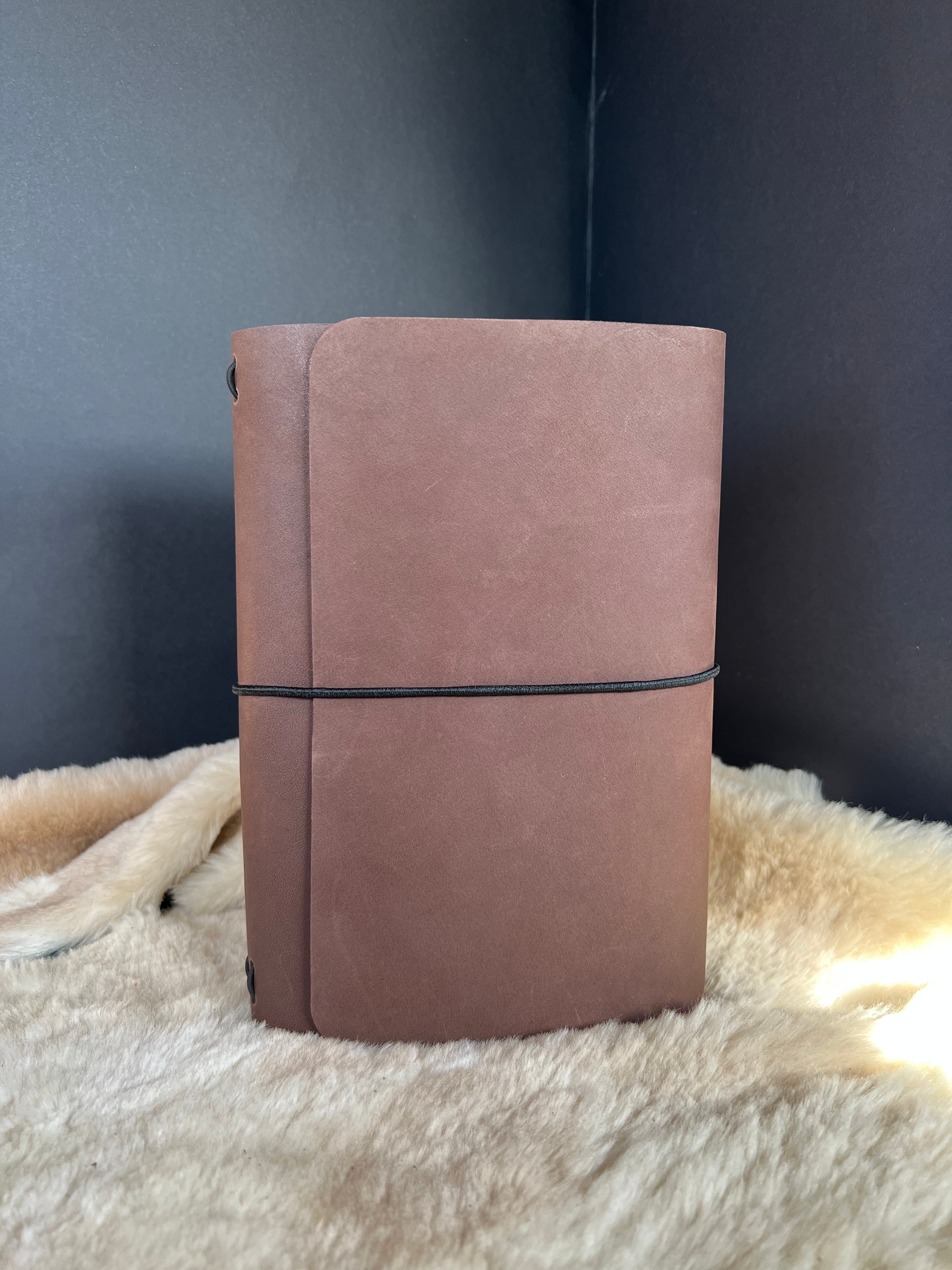 Kožený zápisník A5 - Hnedá - Brown Kakao - dlhá verzia