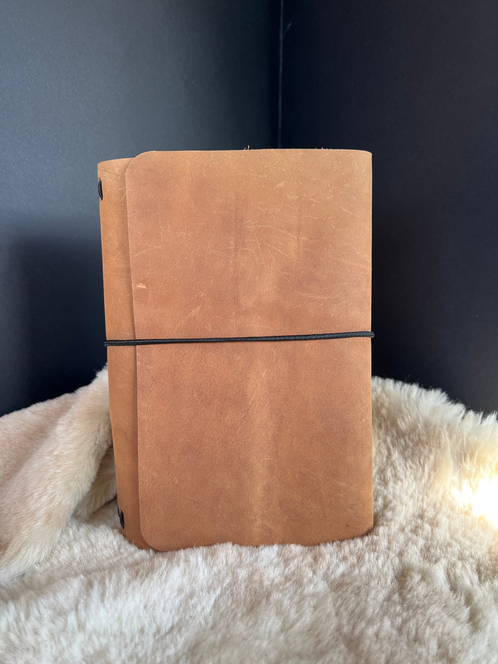 Kožený zápisník A5 - Hnedá - Brown Light - dlhá verzia
