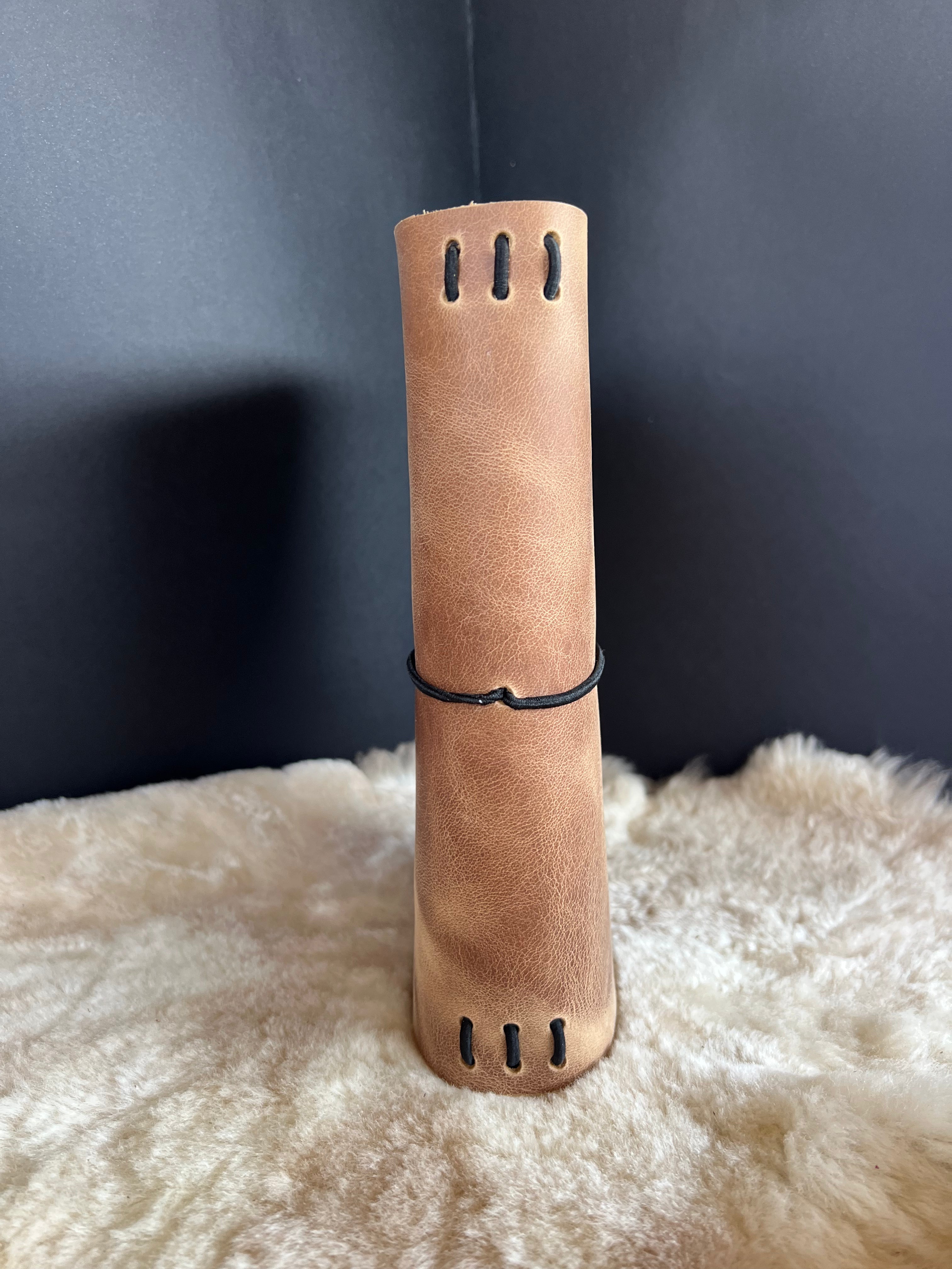Kožený zápisník A5 - Hnedá - Brown crazy horse light - krátka verzia