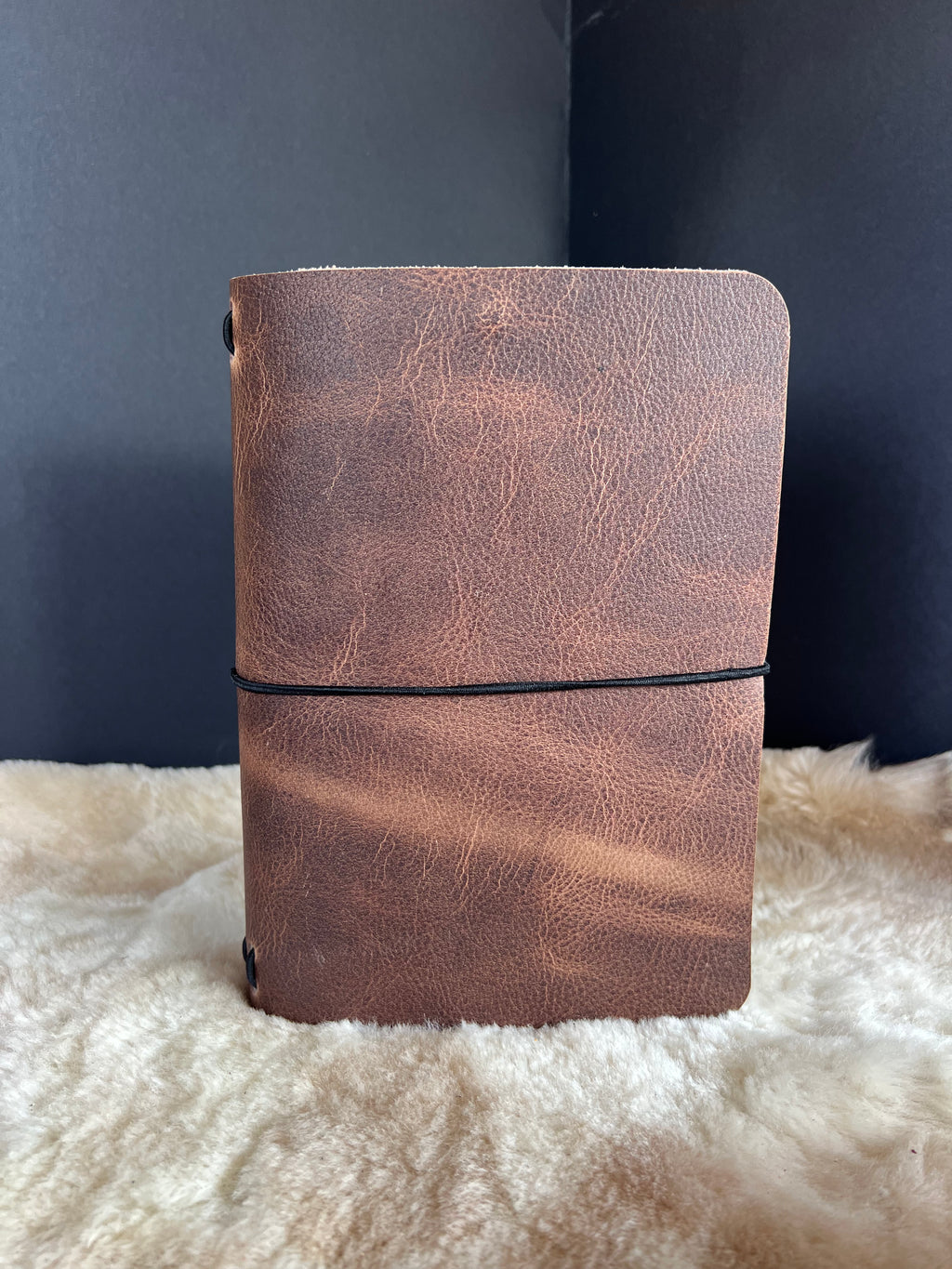 Kožený zápisník A5 - Hnedá - Brown crazy horse dark - krátka verzia