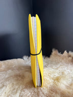 Kožený zápisník A5 - Žltý - Yellow Bee - krátka verzia
