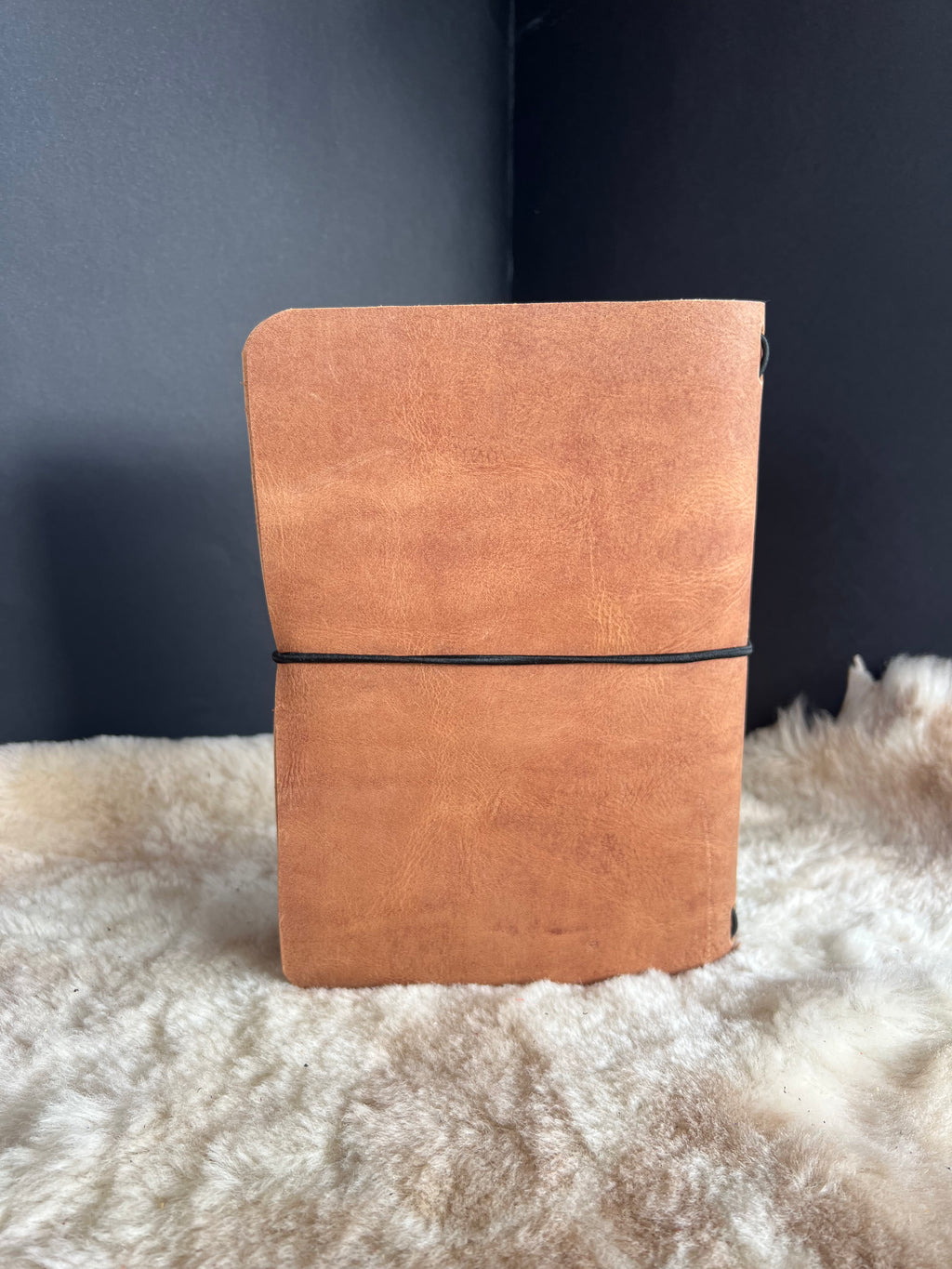 Kožený zápisník A5 - Hnedá - Brown Light - krátka verzia