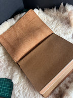 Kožený zápisník A5 - Hnedá - Brown Light - krátka verzia