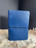 Kožený zápisník A5 - Modrá - Blue Navy - Krátka verzia