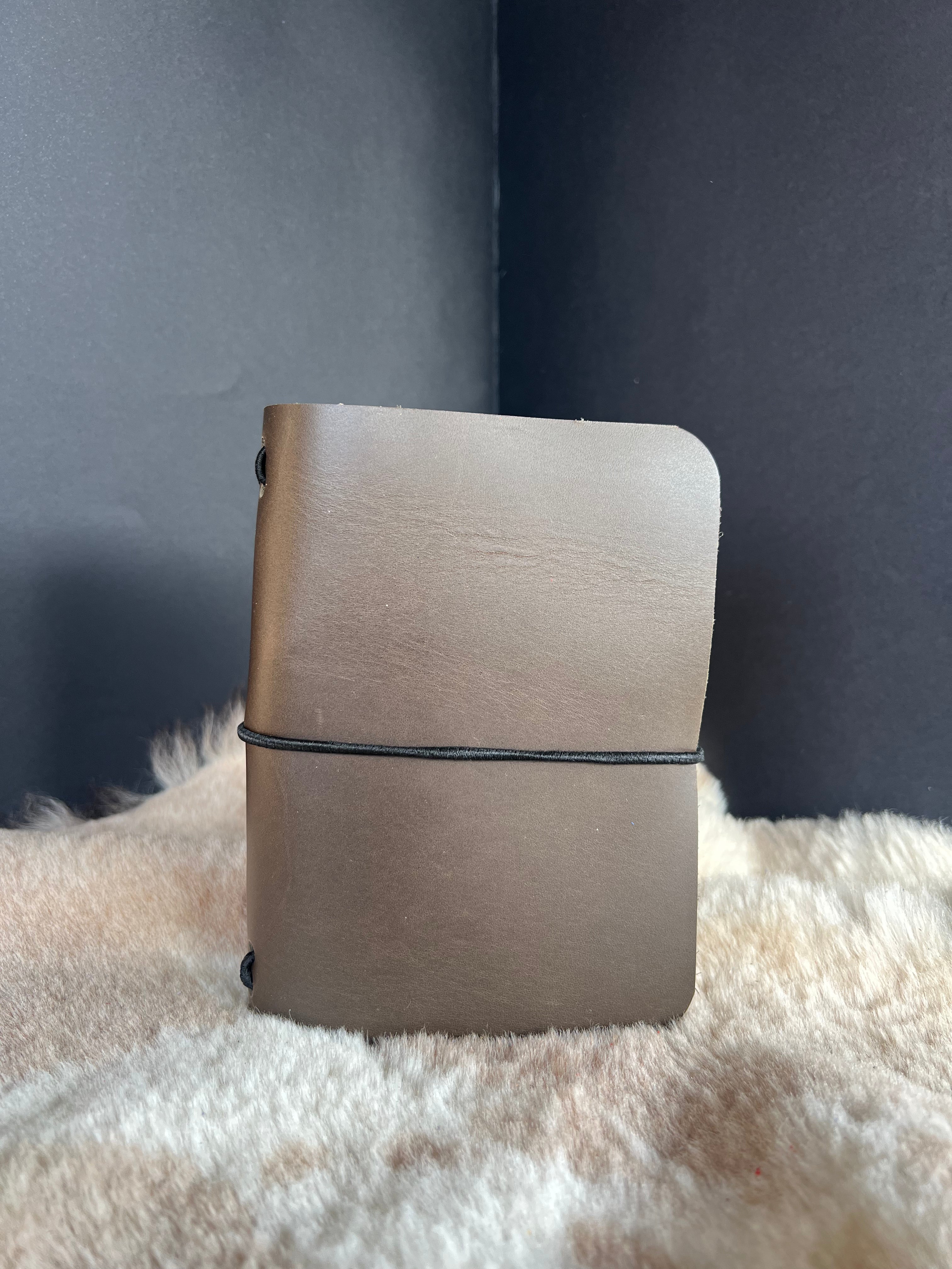 Kožený zápisník A6 - Zelená - Green Dark - krátka verzia