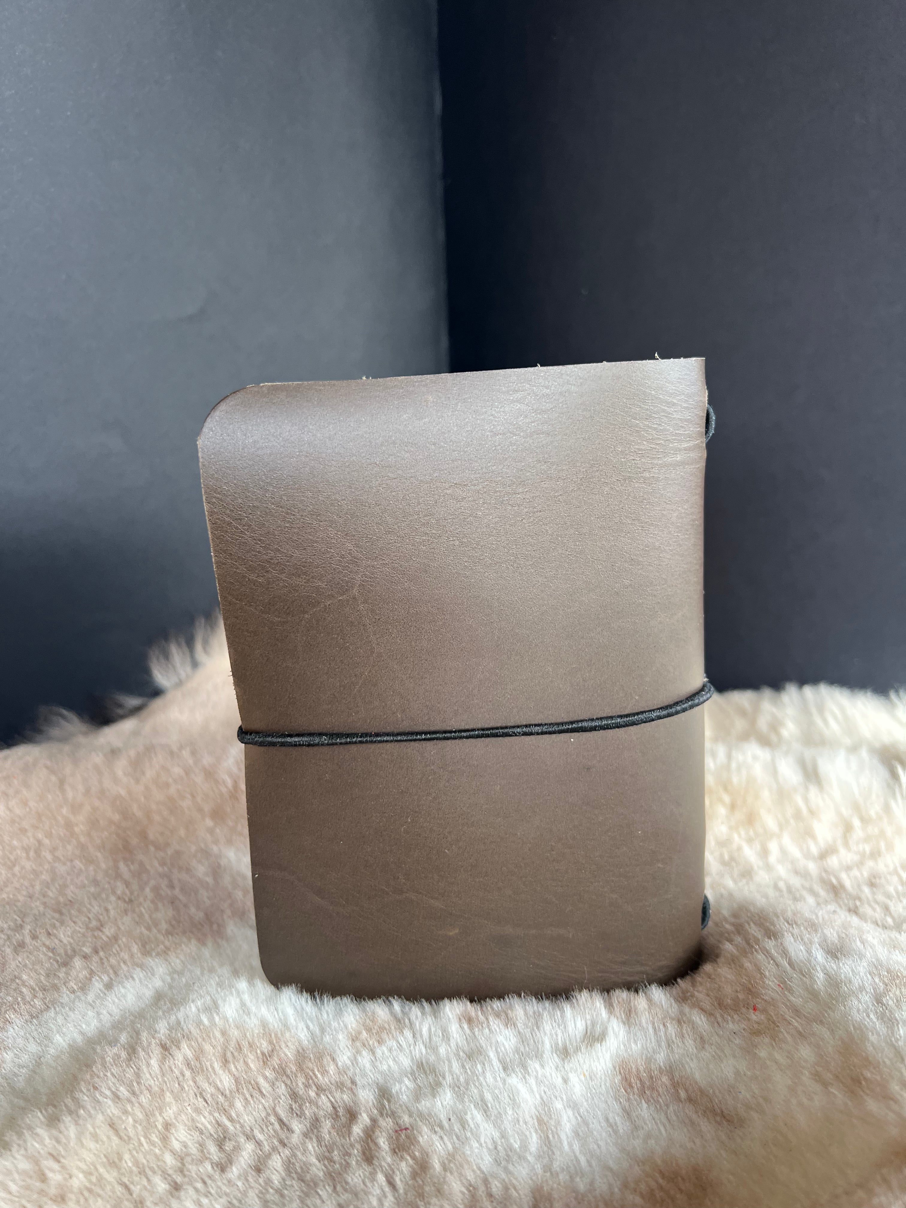 Kožený zápisník A6 - Zelená - Green Dark - krátka verzia