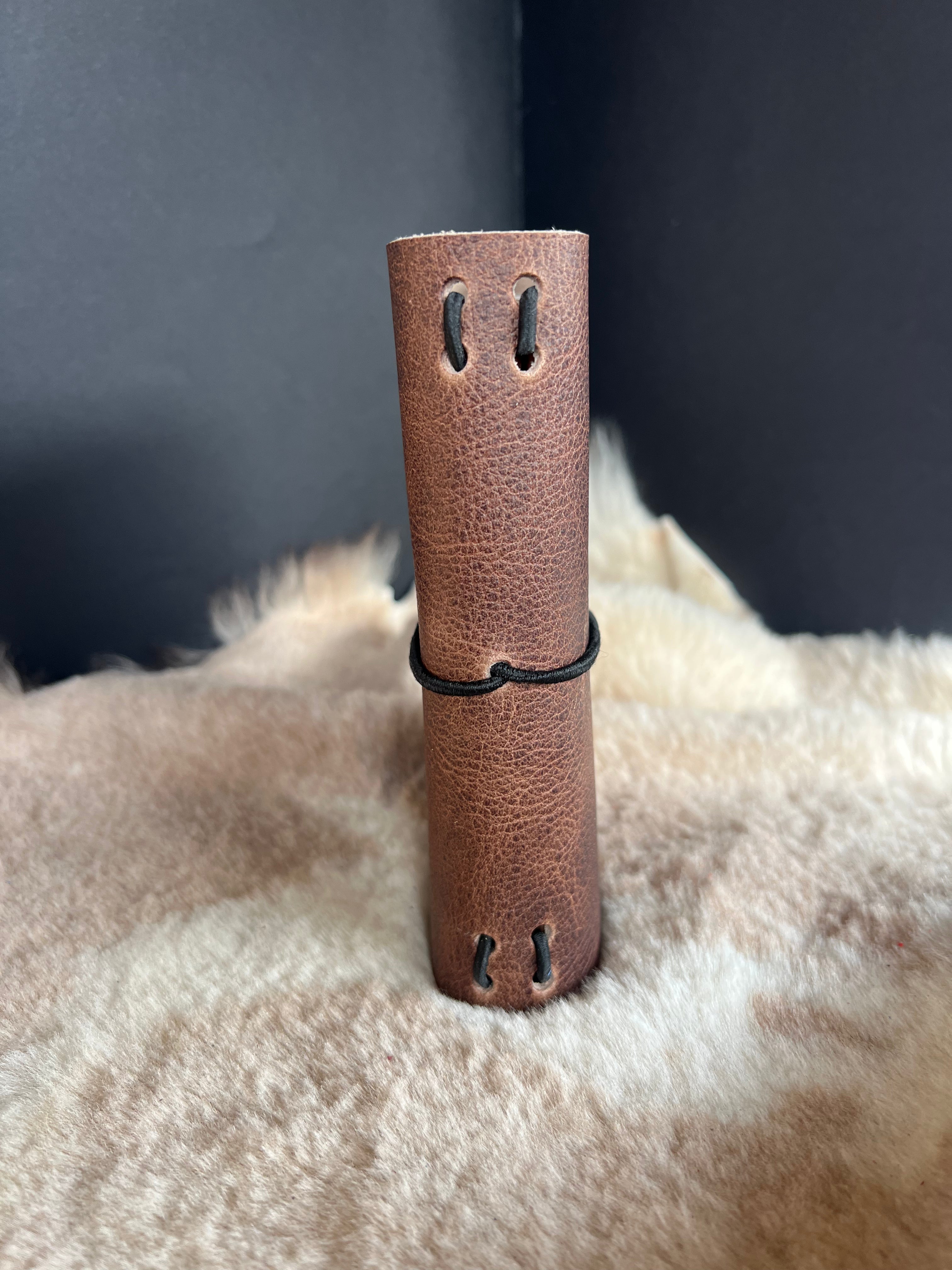 Kožený zápisník A6 - Hnedá - brown crazy horse dark - Krátka verzia