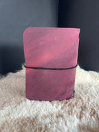 Kožený zápisník A6 - Ružová - pink dracula - krátka verzia