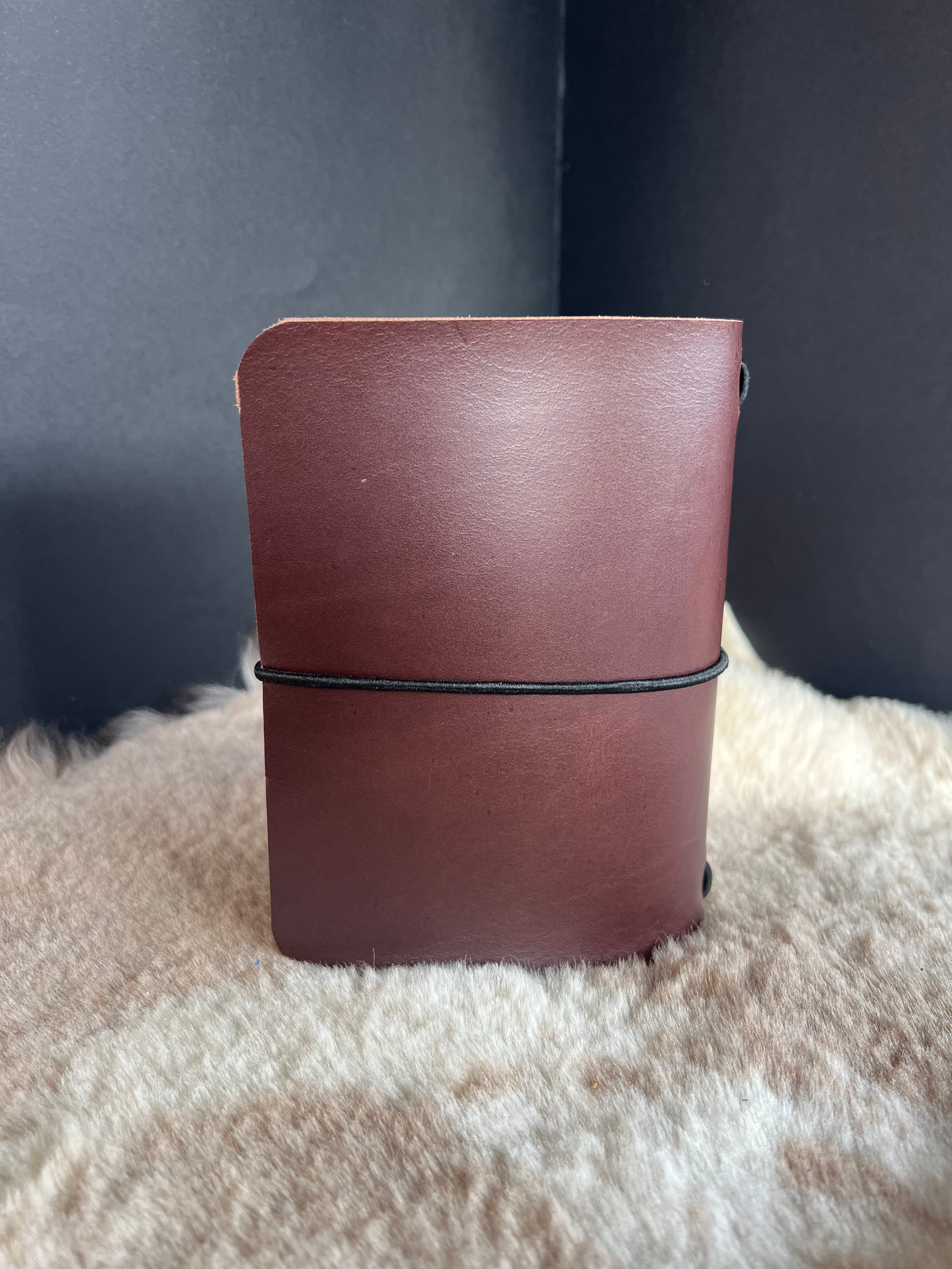 Kožený zápisník A6 - Hnedá - brown chocolate - krátka verzia