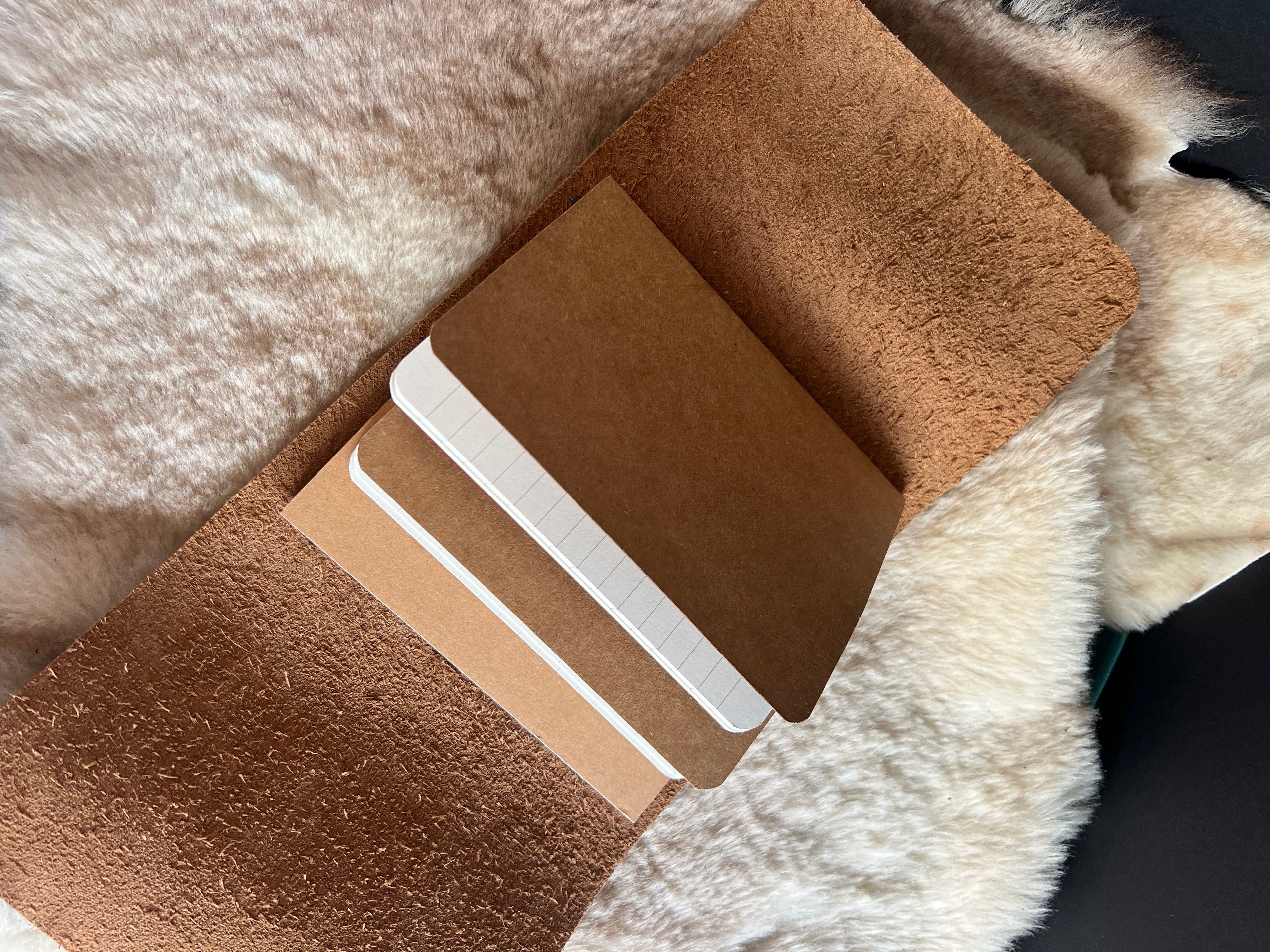 Kožený zápisník A6 - Hnedá - brown light - dlhá verzia