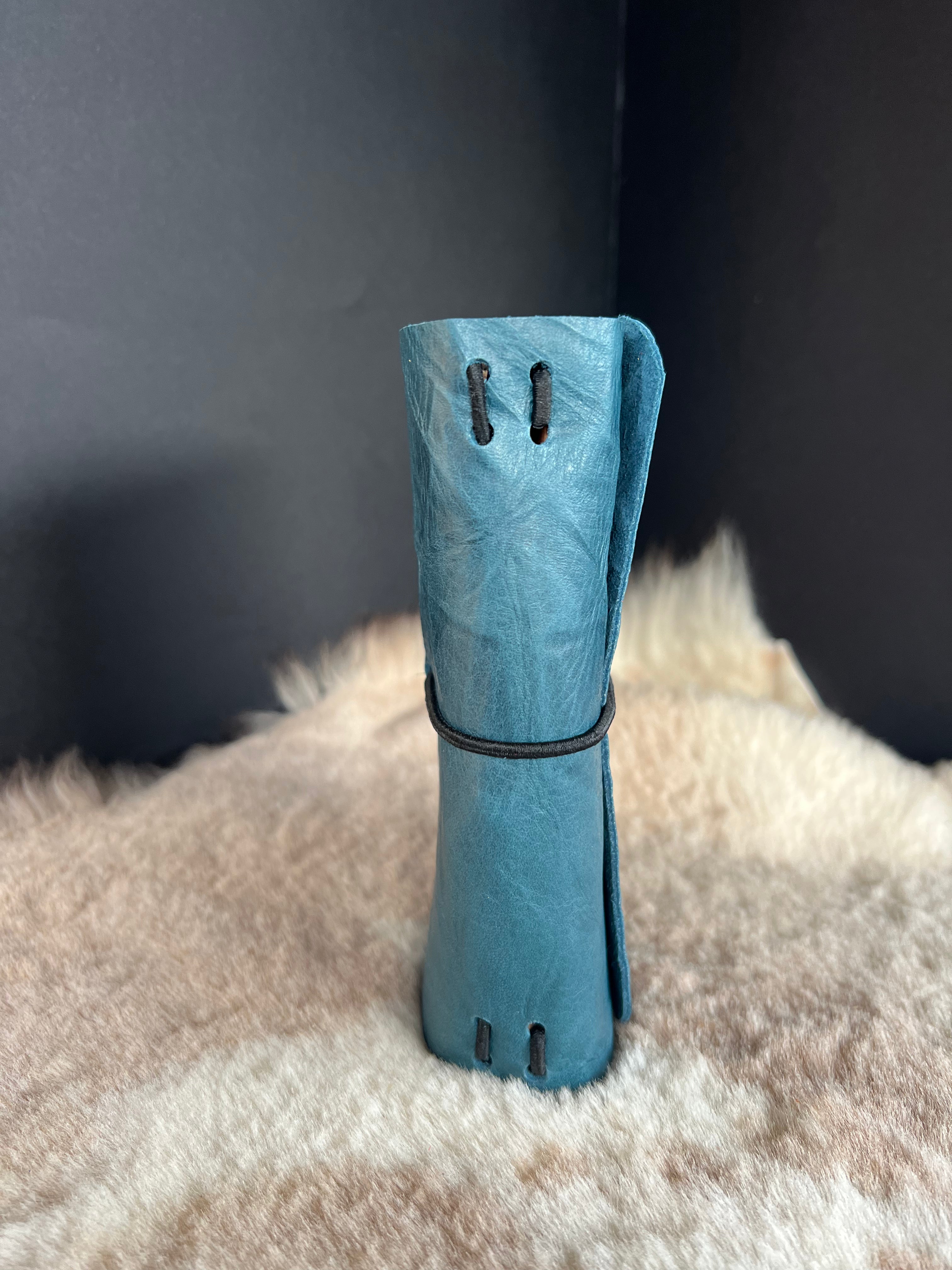 Kožený zápisník A5 - Modrá - Blue Petrol - dlhá verzia