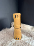 Kožený zápisník A6 - žltá - Yellow Honey - dlhá verzia