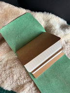 Kožený zápisník A6 - Zelená - Green Spring - dlhá verzia