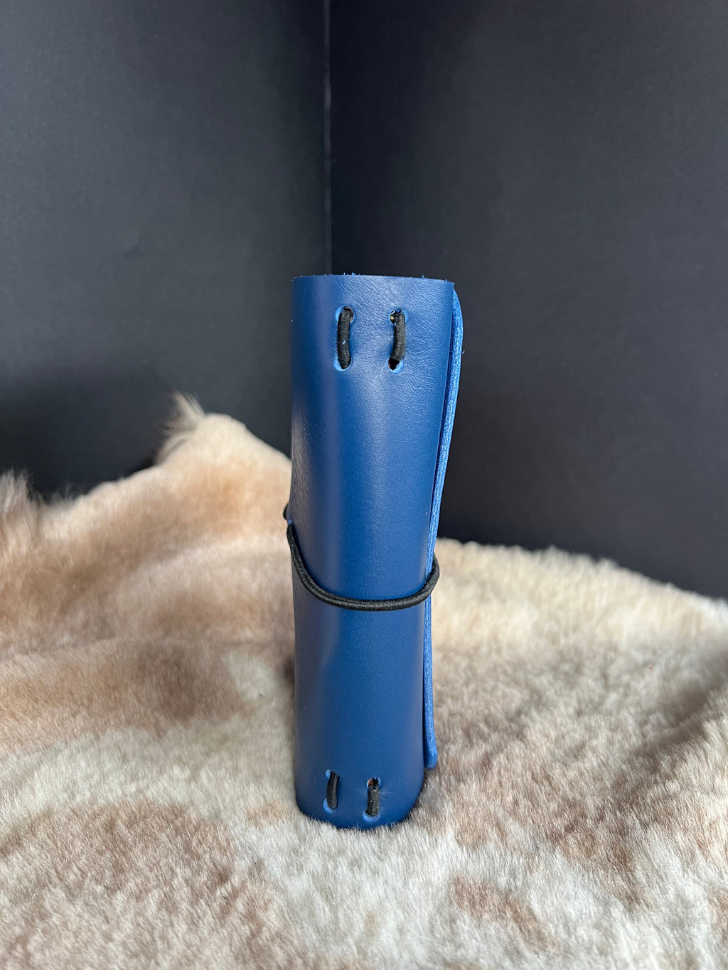 Kožený zápisník A6 - Modrá - Blue Navy - dlhá verzia