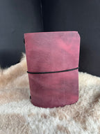 Kožený zápisník A6 - Ružová - pink dracula - dlhá verzia