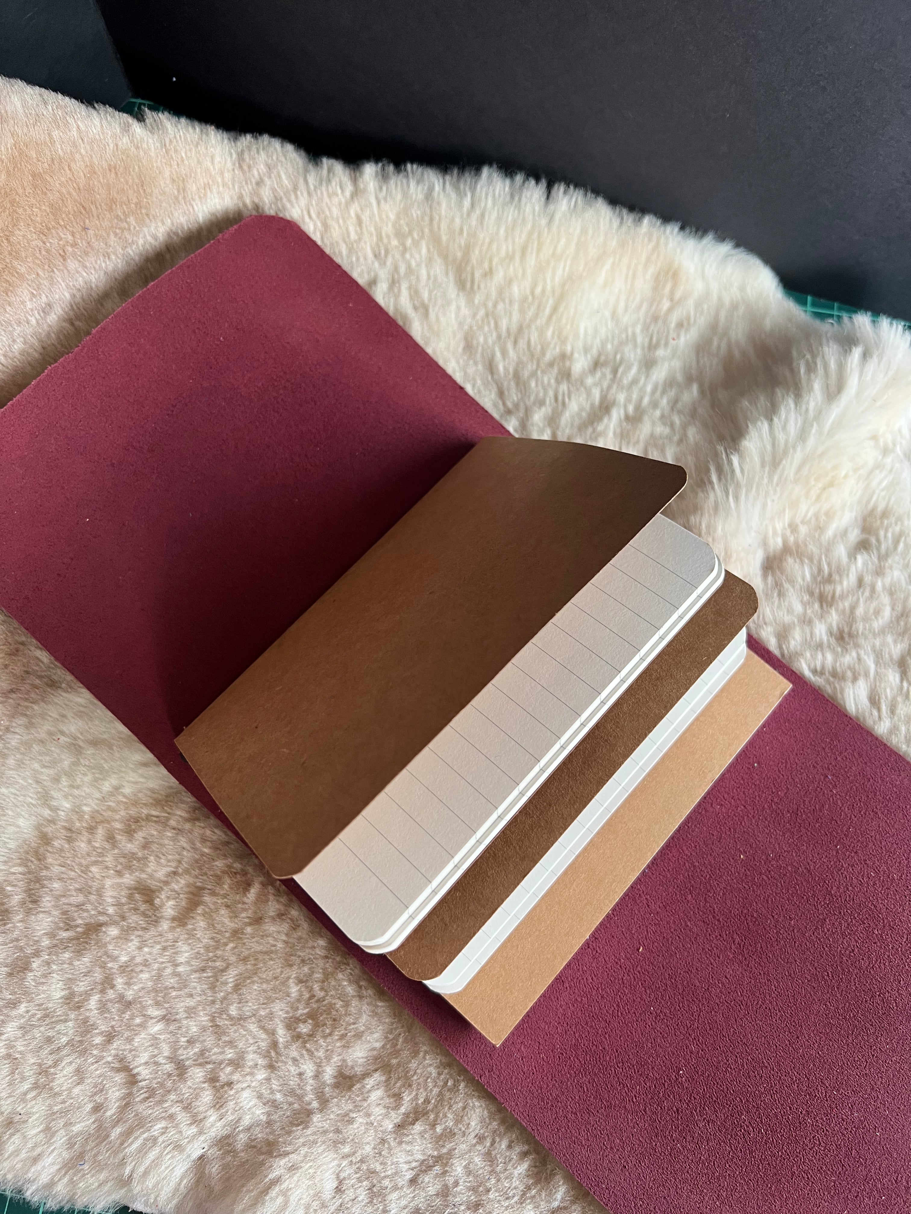 Kožený zápisník A6 - Ružová - pink dracula - dlhá verzia