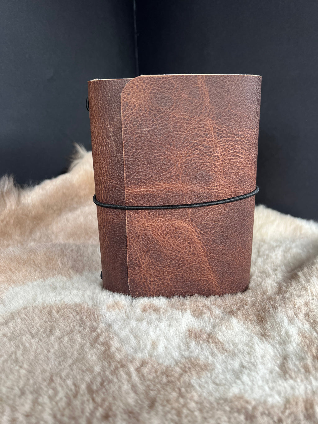 Kožený zápisník A6 - Hnedá - brown crazy horse dark - dlhá verzia
