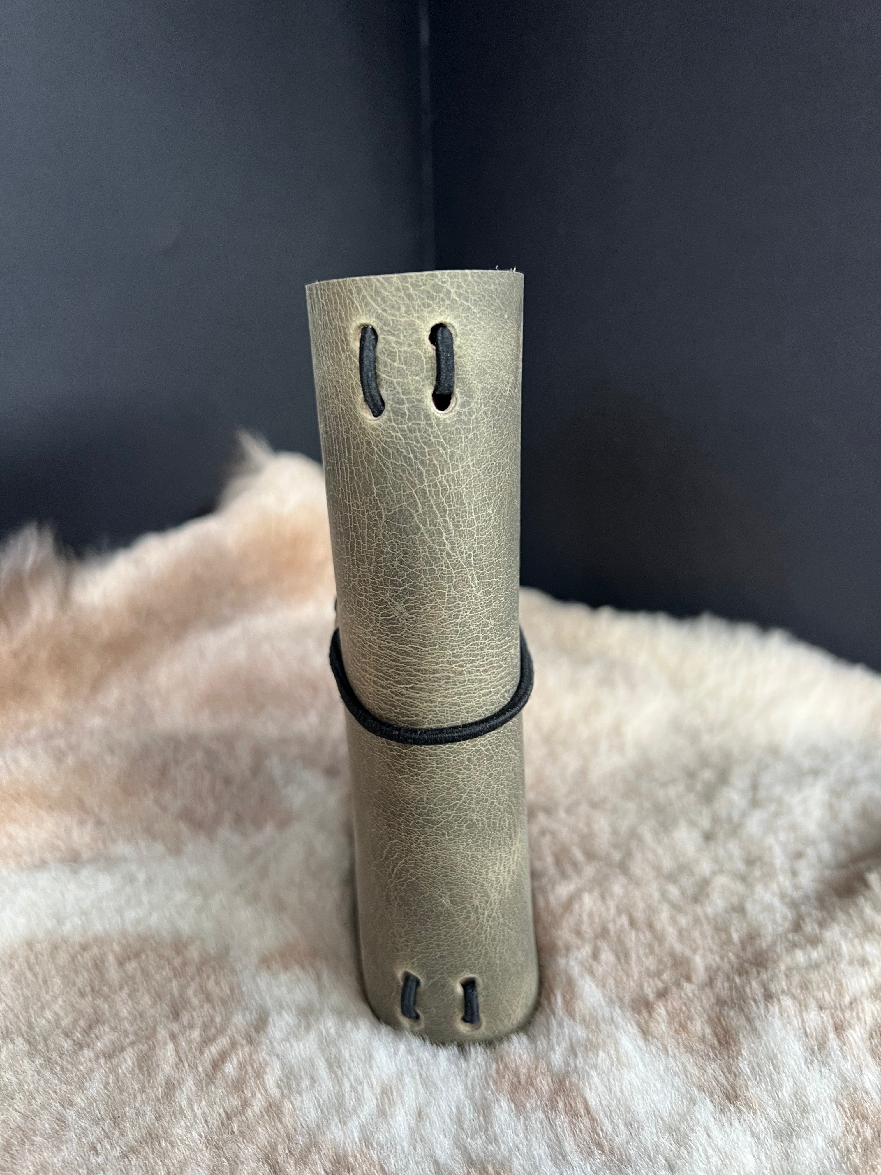 Kožený zápisník A6 - Zelená - Green crazy horse - dlhá verzia