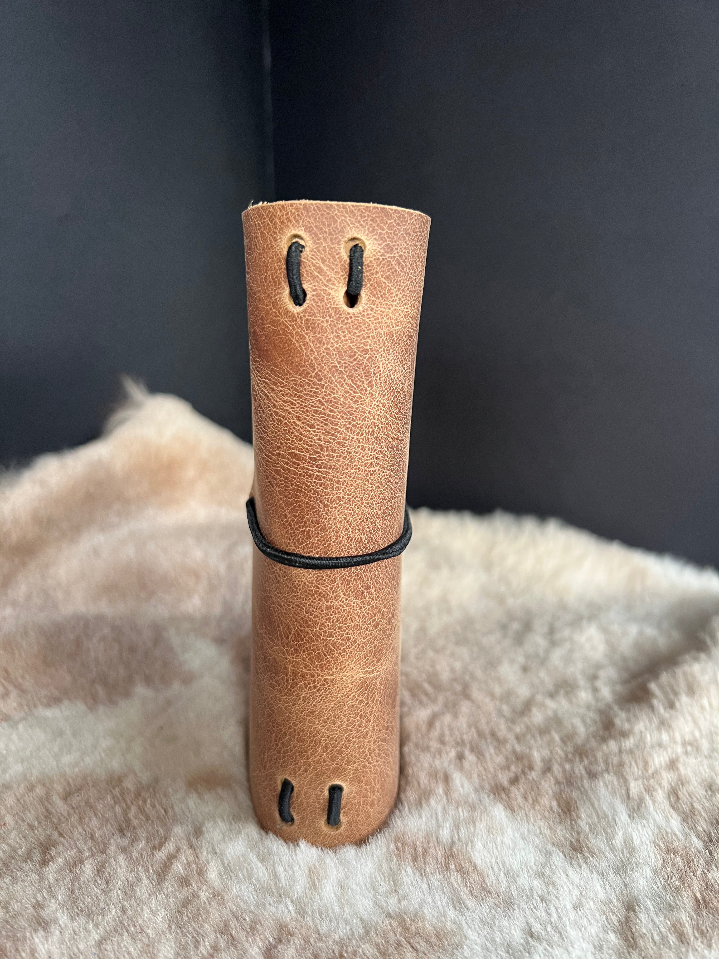 Kožený zápisník A6 - Hnedá - brown crazy horse light - dlhá verzia