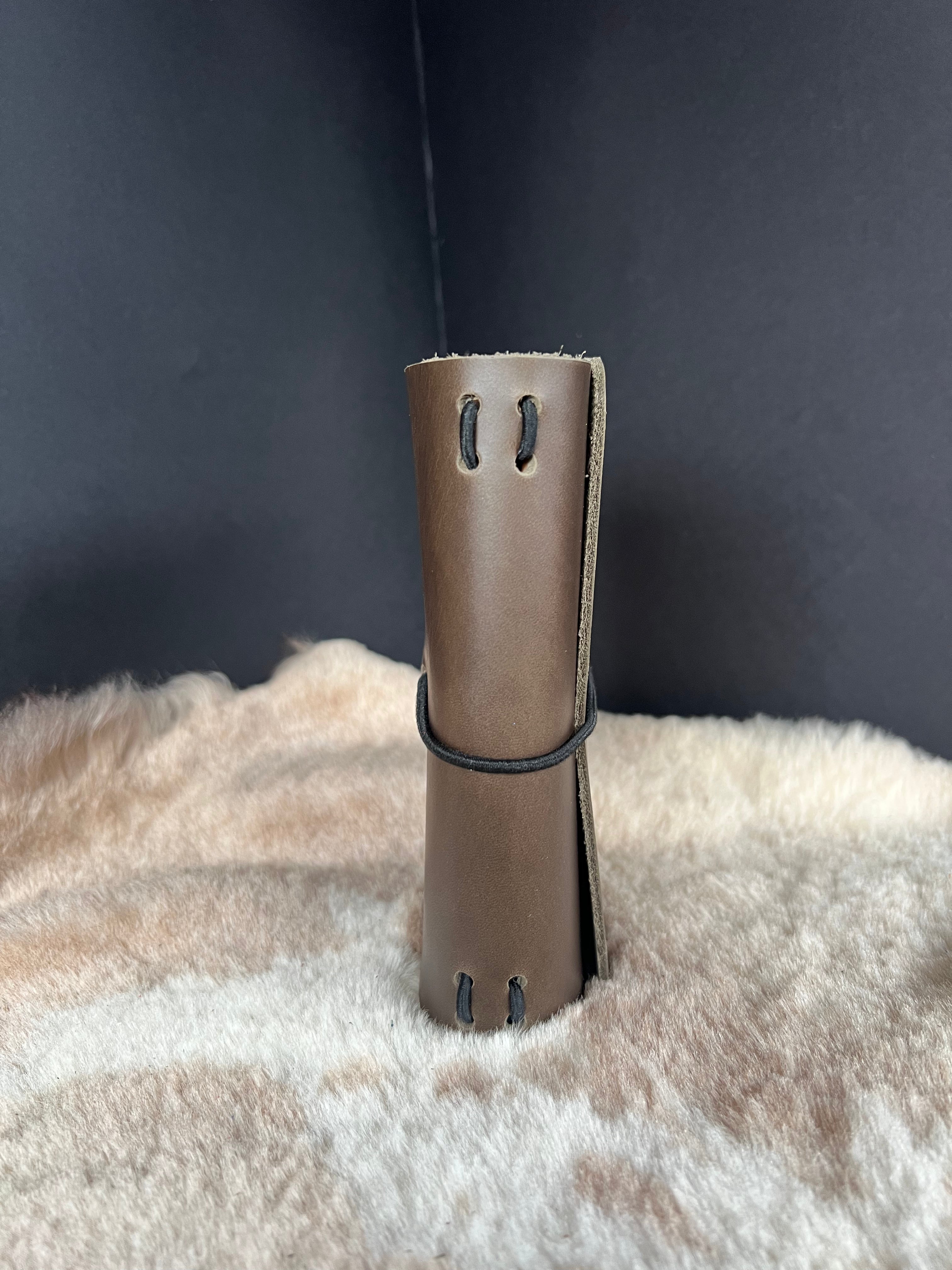 Kožený zápisník A6 - Zelená - Green Dark - dlhá verzia