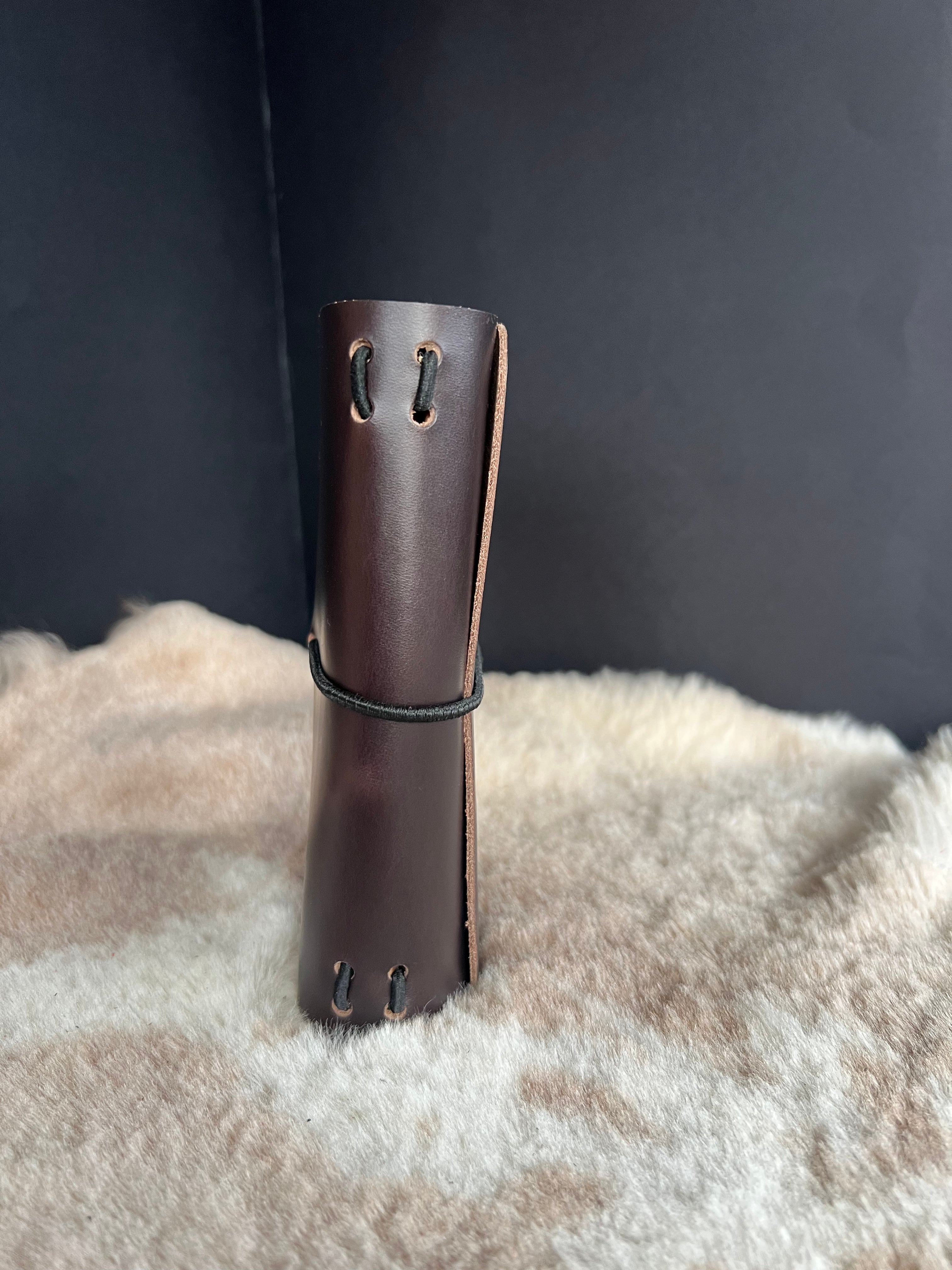 Kožený zápisník A6 - Hnedá - brown dark - dlhá verzia