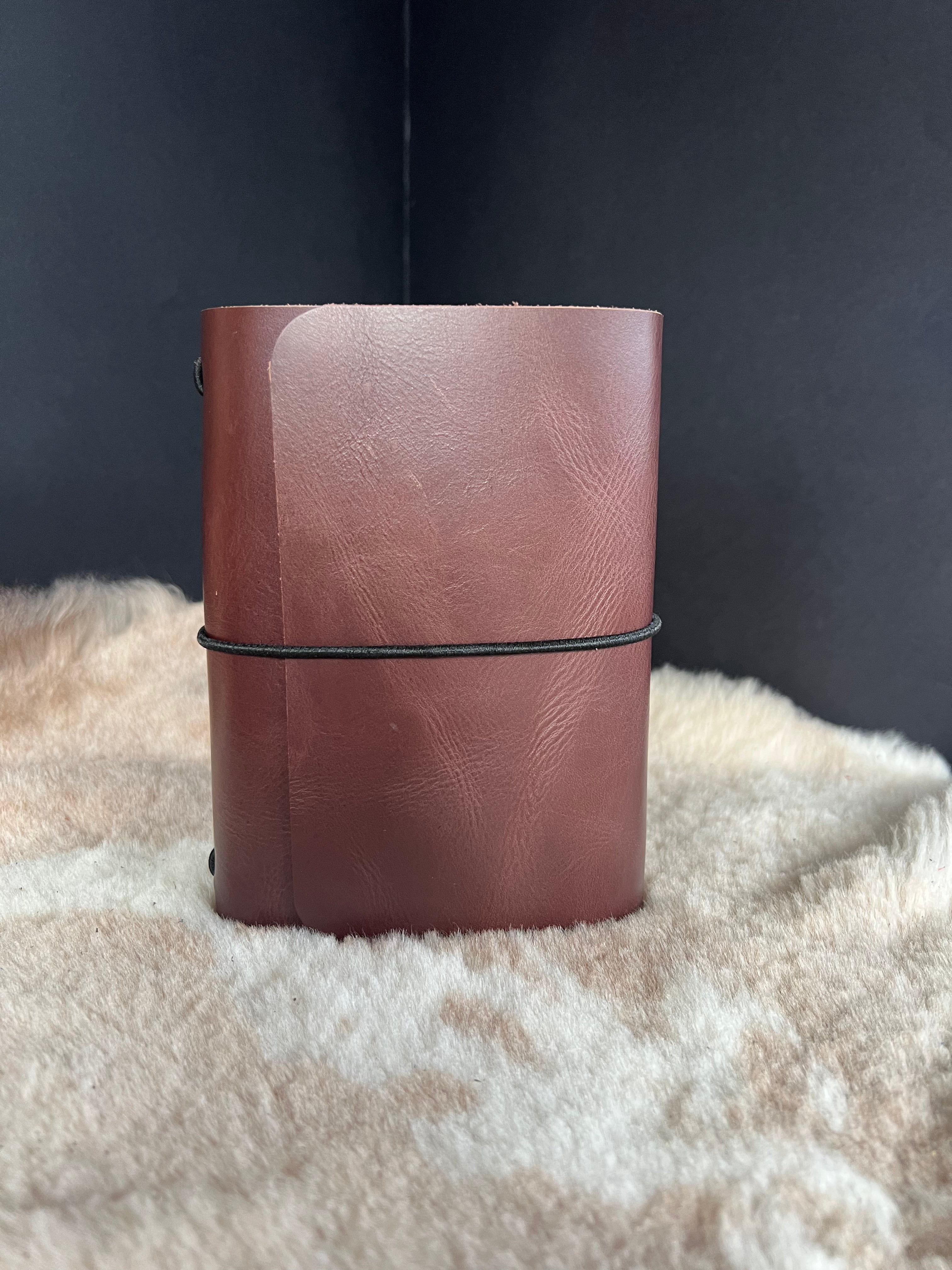 Kožený zápisník A6 - Hnedá - brown chocolate - dlhá verzia