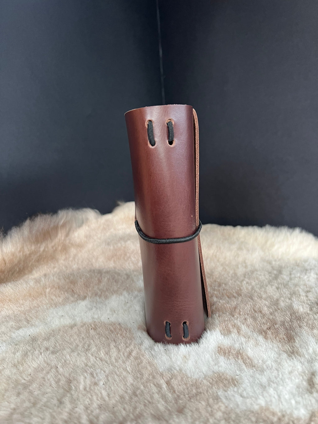 Kožený zápisník A6 - Hnedá - brown chocolate - dlhá verzia