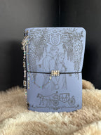 Kožený zápisník A5 - Fialová - LIMITKA - Bridgerton vibe - dlhá verzia