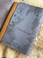 Kožený zápisník A5 - Fialová - LIMITKA - Bridgerton vibe - dlhá verzia