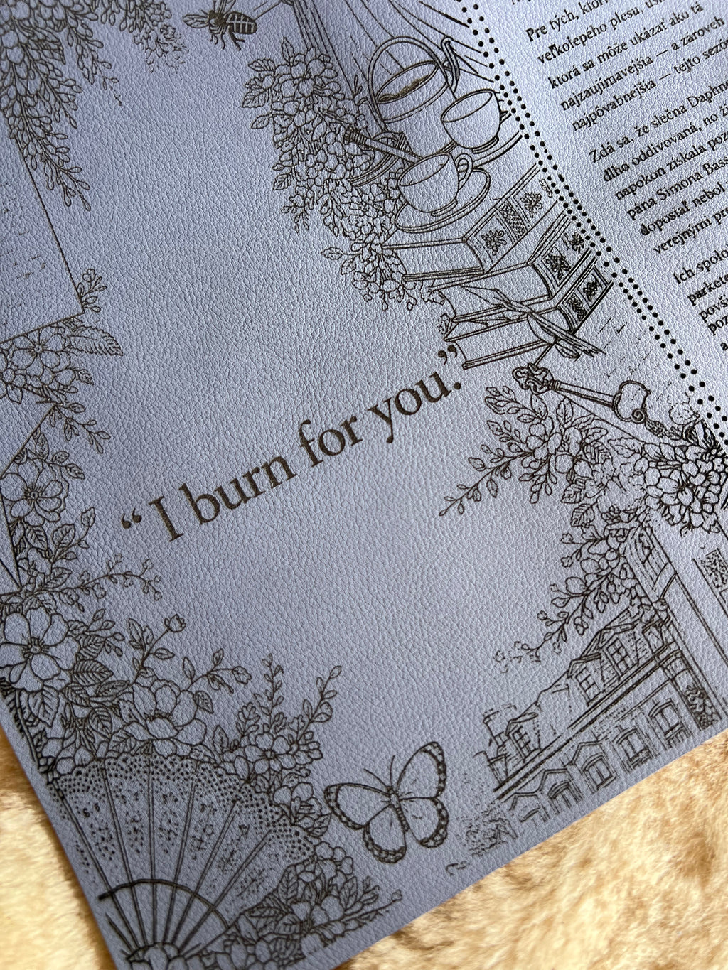 Kožený zápisník A5 - Fialová - LIMITKA - Bridgerton vibe - dlhá verzia