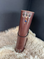 Kožený zápisník A5 - hnedá - LIMITKA - James Bond vibe - dlhá verzia