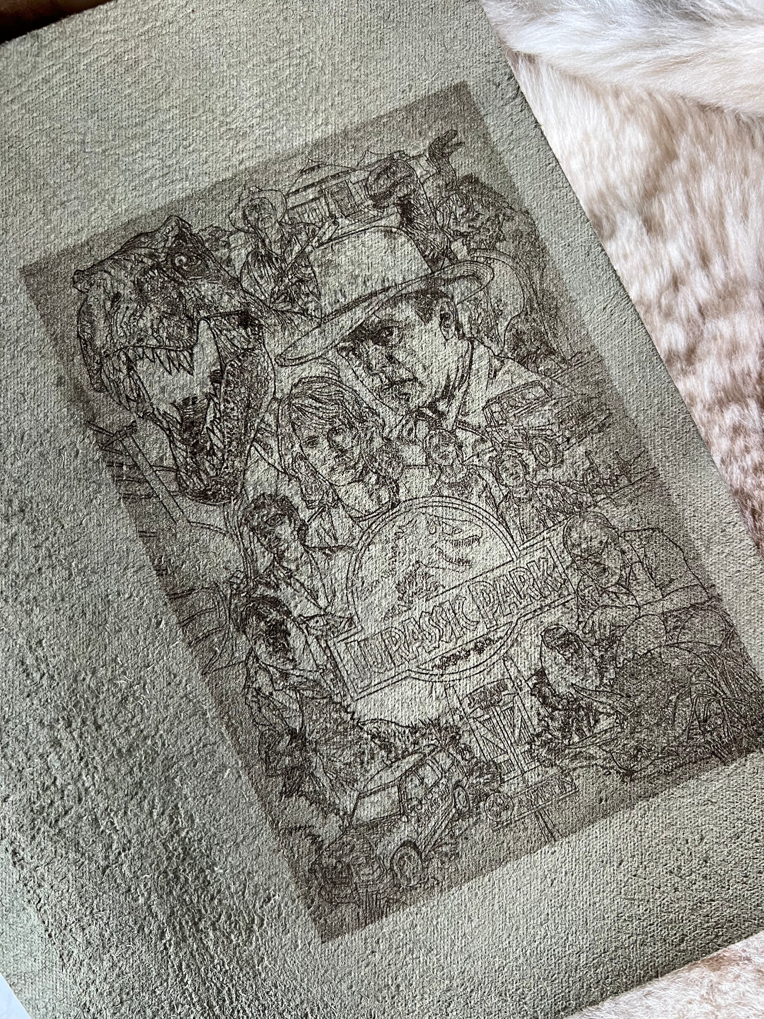 Kožený zápisník A5 - zelená - LIMITKA - Jurský park vibe - dlhá verzia